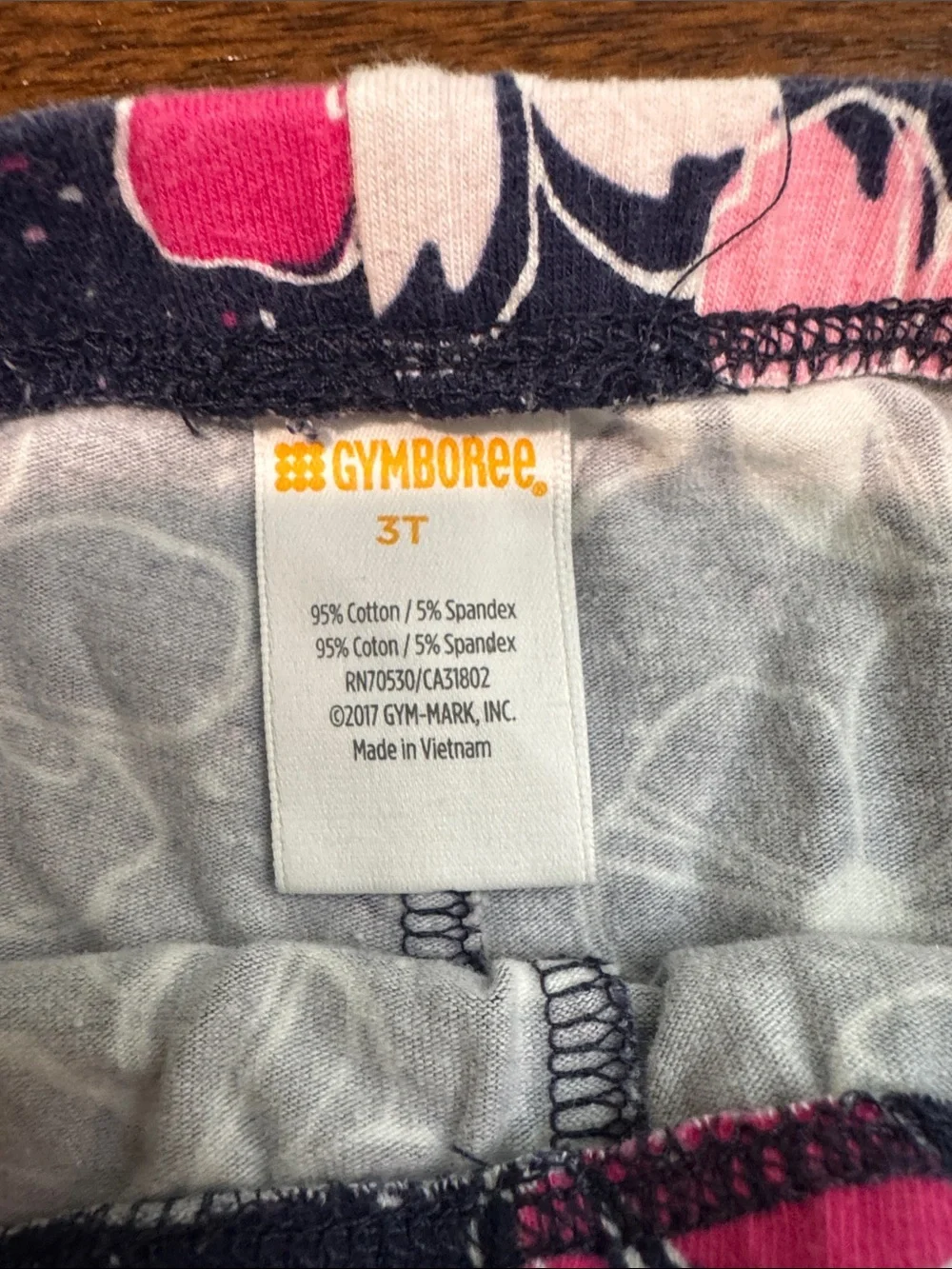 Gymboree Pink Top with Navy Floral Legging Set